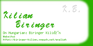 kilian biringer business card